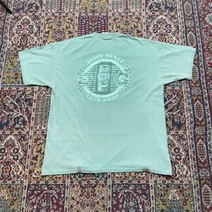 John Hiatt Tour 2002 Graphic T Shirt Mens Size L Green Authentic Pigment Concert